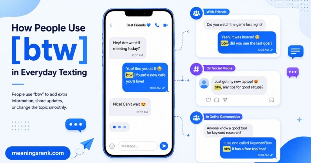 How People Use btw in Everyday Texting