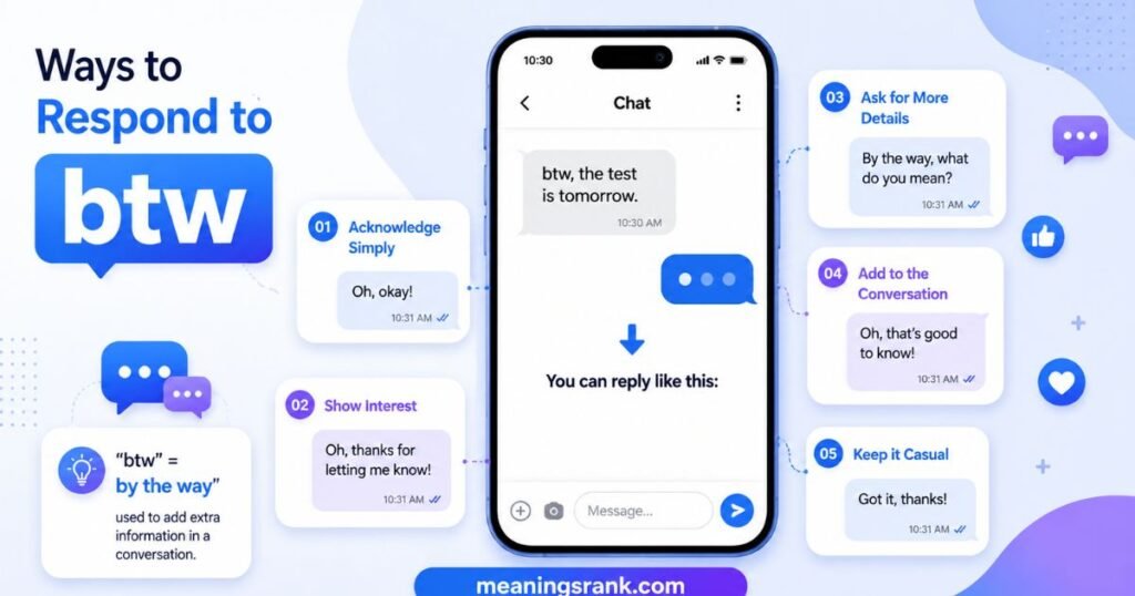 Ways to Respond to btw