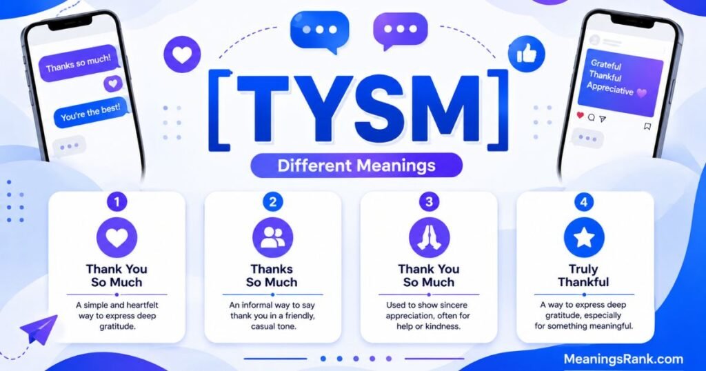Different Meanings of TYSM