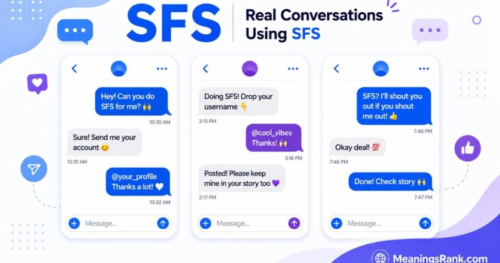 Examples of SFS in Conversations