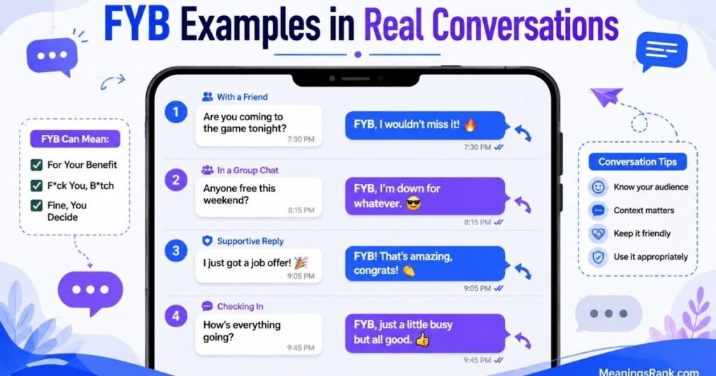 FYB Examples in Real Conversations
