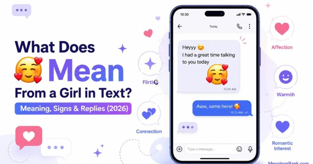 What Does 🥰 Meaning From a Girl in Text?Meaning, Signs & Replies (2026)