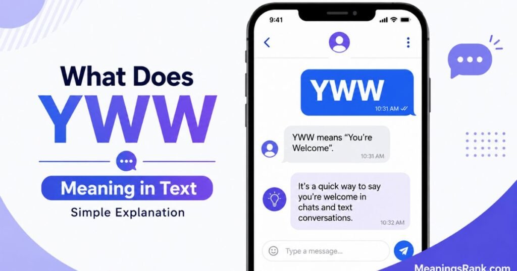 What does YWW meaning in Text