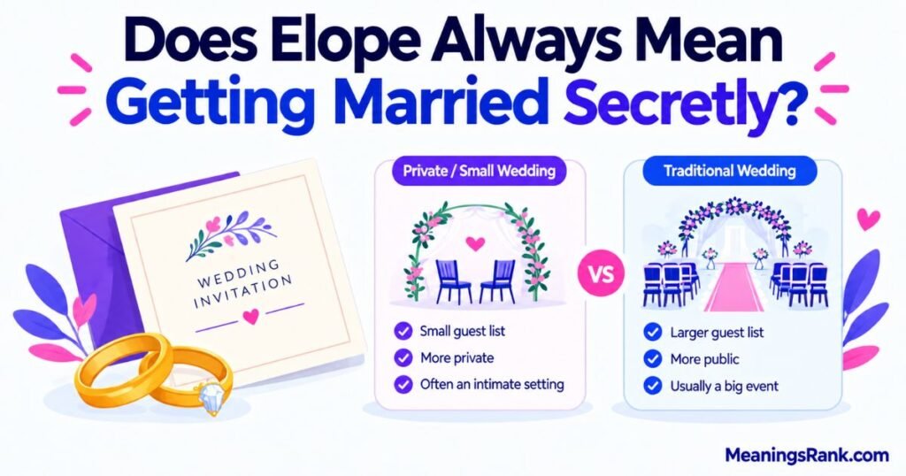 Does Elope Always Mean Getting Married Secretly