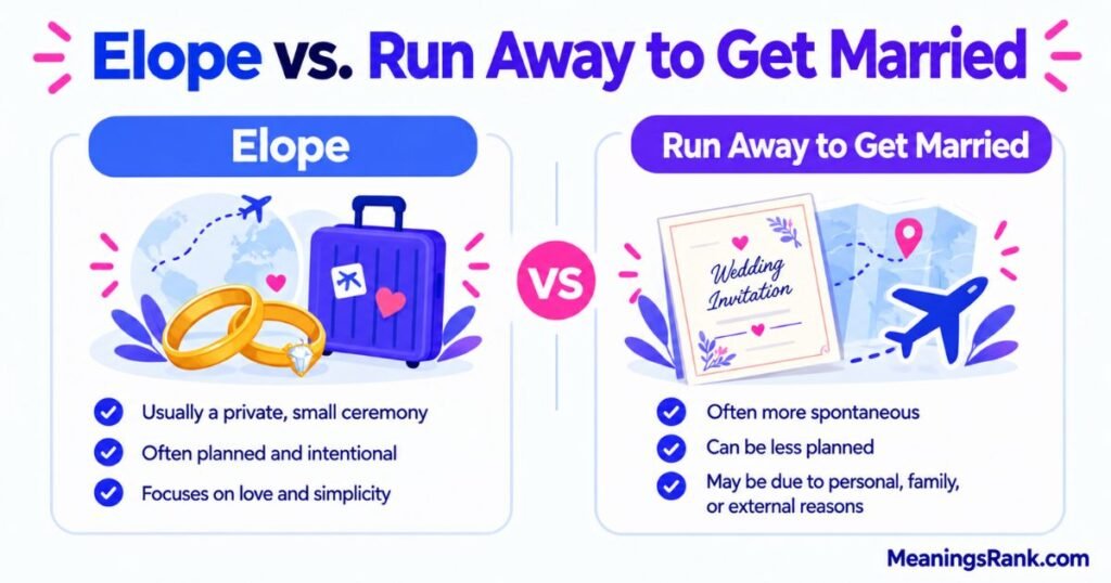 Elope vs. Run Away to Get Married