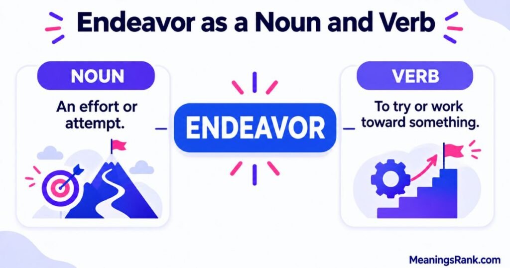 Endeavor as a Noun and Verb