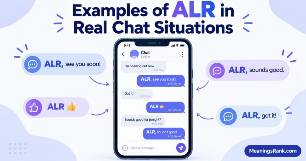 Examples of ALR in Real Chat Situations