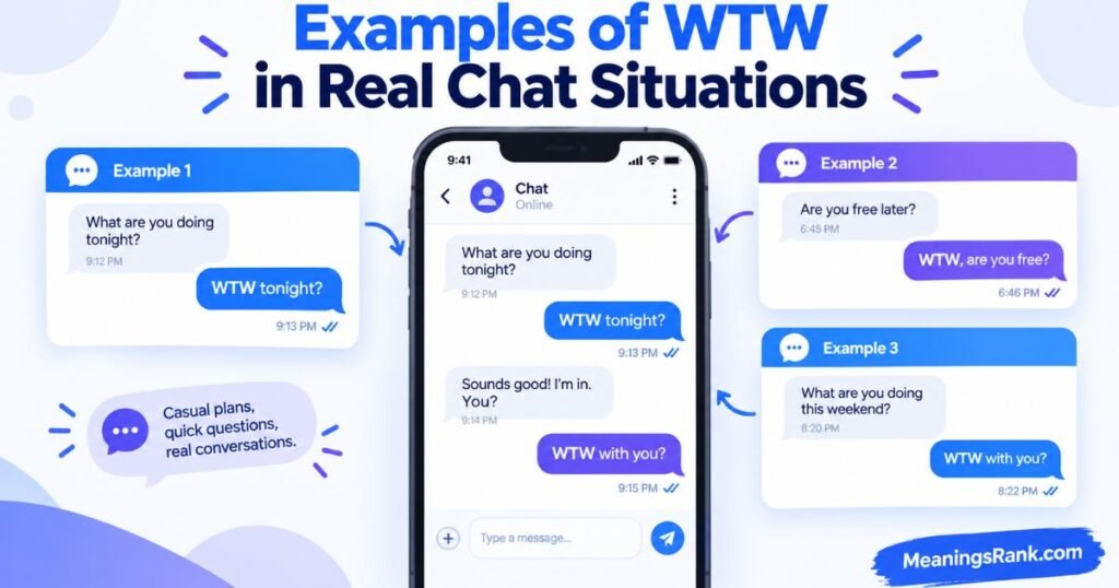 Examples of WTW in Real Chat Situations