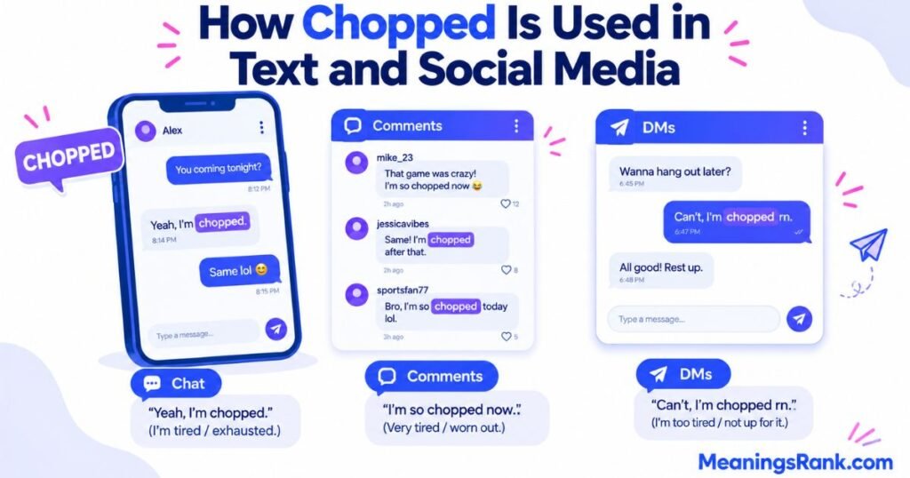 How Chopped Is Used in Text and Social Media