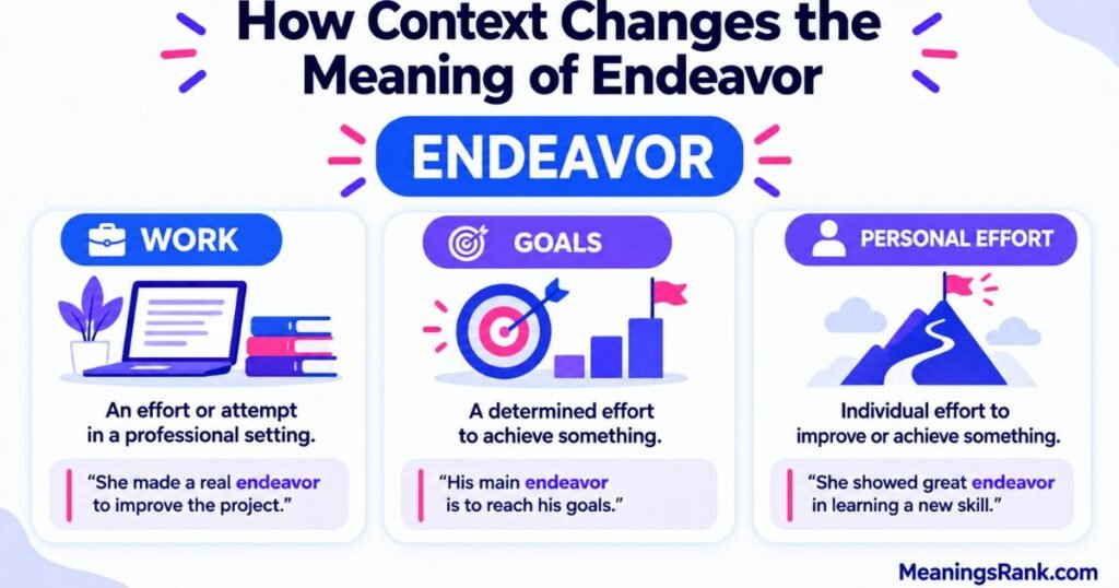 How Context Changes the Meaning of Endeavor