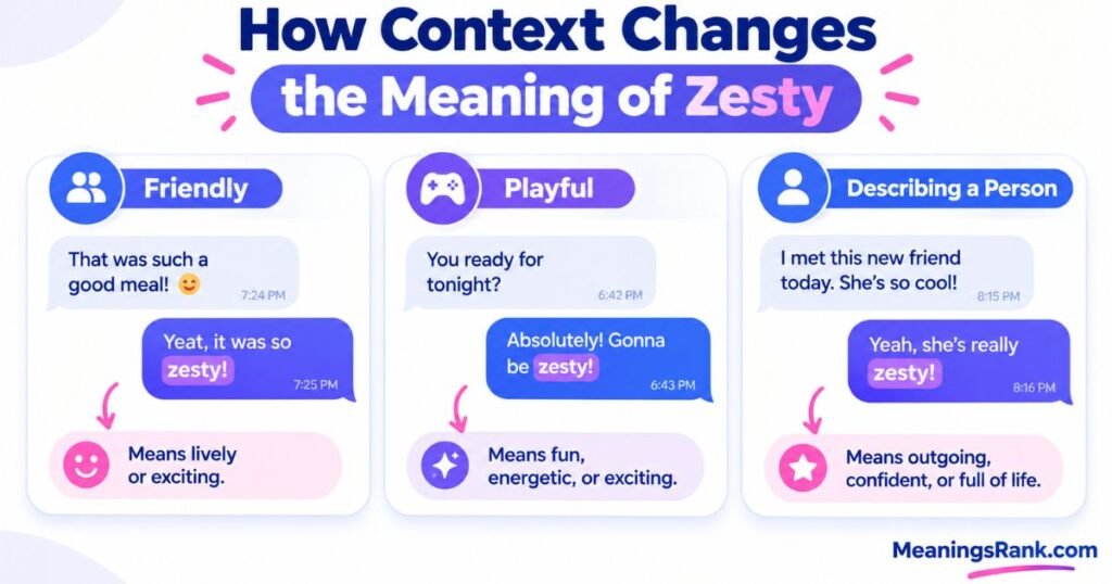 How Context Changes the Meaning of Zesty