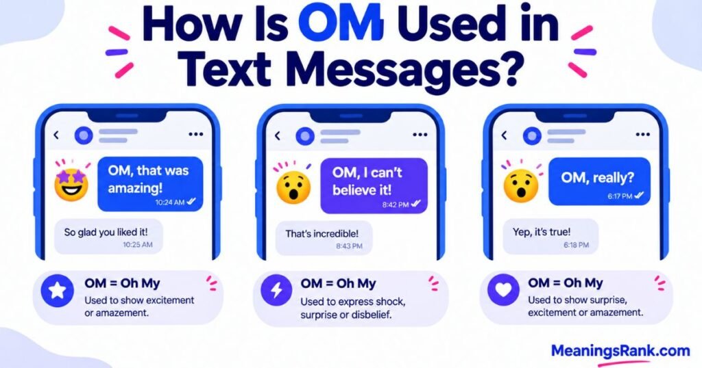 How is OM Used in Text Messages