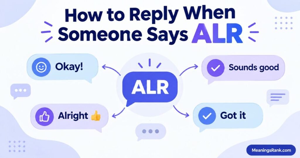 How to Reply to ALR