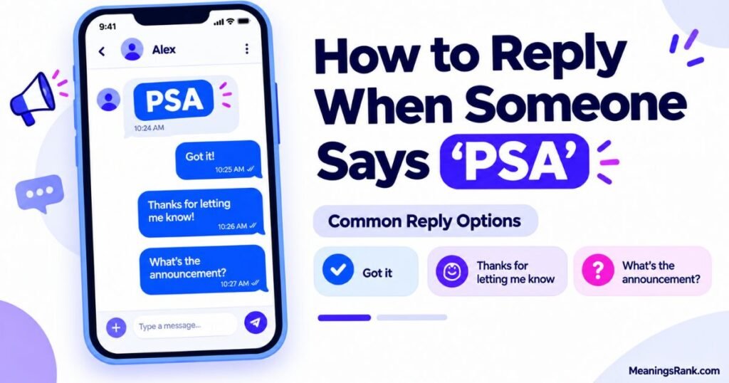 How to Reply to PSA
