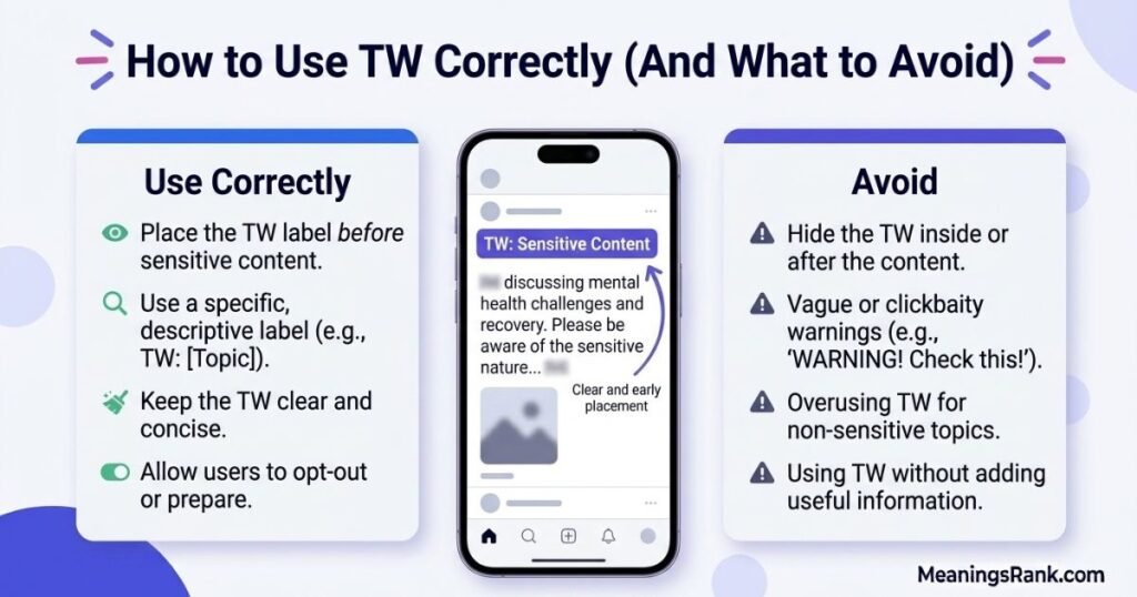 How to Use TW Correctly (And What to Avoid)