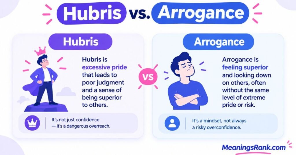 Hubris vs. Arrogance