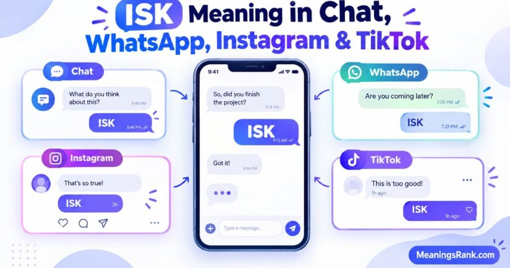 ISK Meaning in Chat, WhatsApp, Instagram & TikTok
