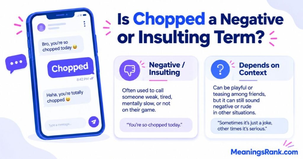 Is Chopped a Negative or Insulting Term