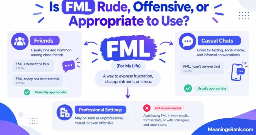 Is FML Rude, Offensive, or Appropriate to Use
