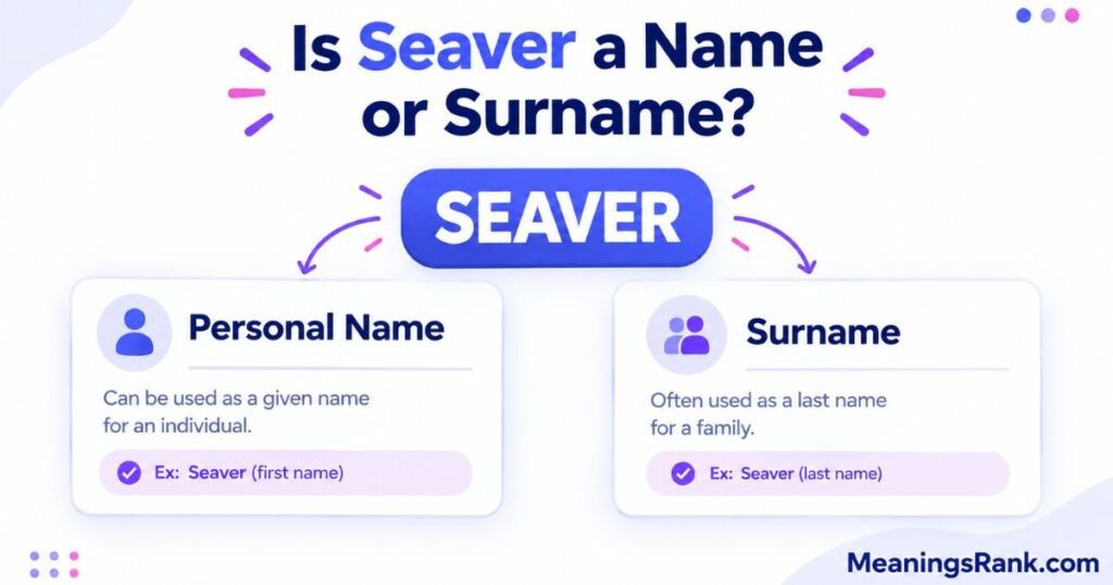 Is Seaver a Name or Surname?