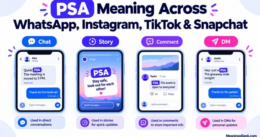 PSA Meaning Across Social Media