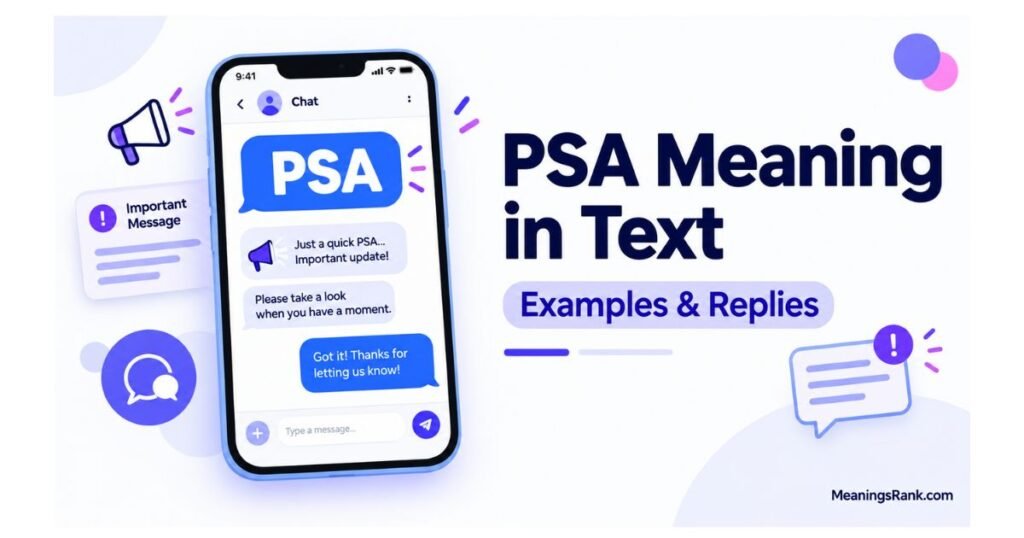 PSA Meaning in Text