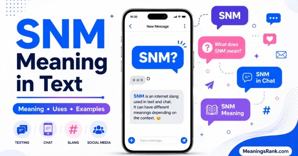SNM Meaning in TextThe Ultimate Guide to What SNM Means in Chat & Social Media