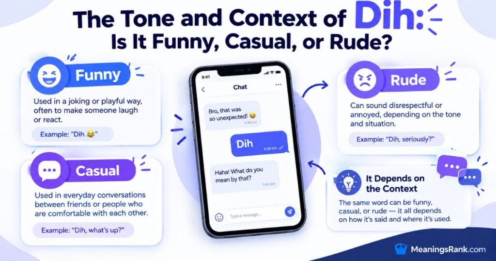 The Tone and Context of Dih Is It Funny, Casual, or Rude
