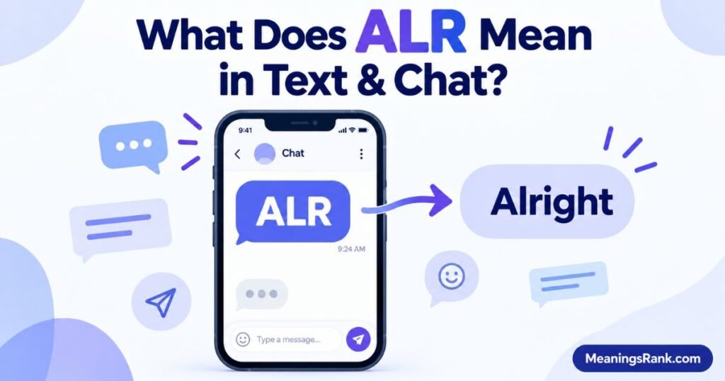 What Does ALR Mean in Text & Chat