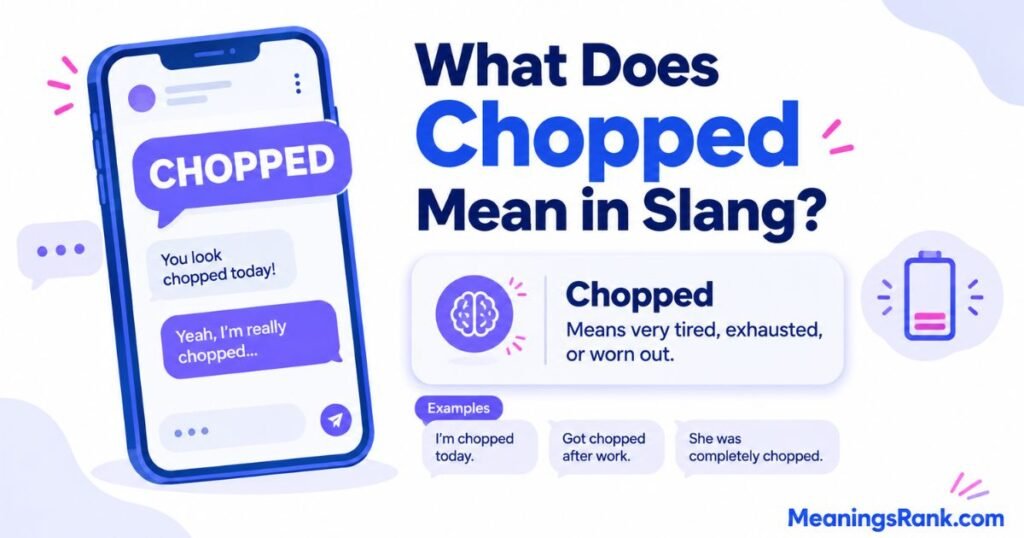 What Does Chopped Mean in Slang