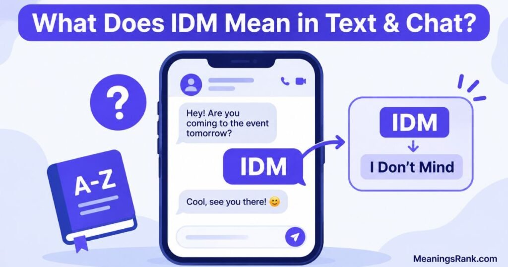 What Does IDM Mean in Text & Chat