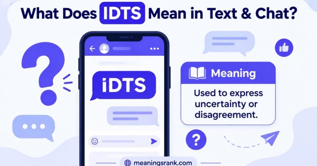 What Does IDTS Mean in Text & Chat
