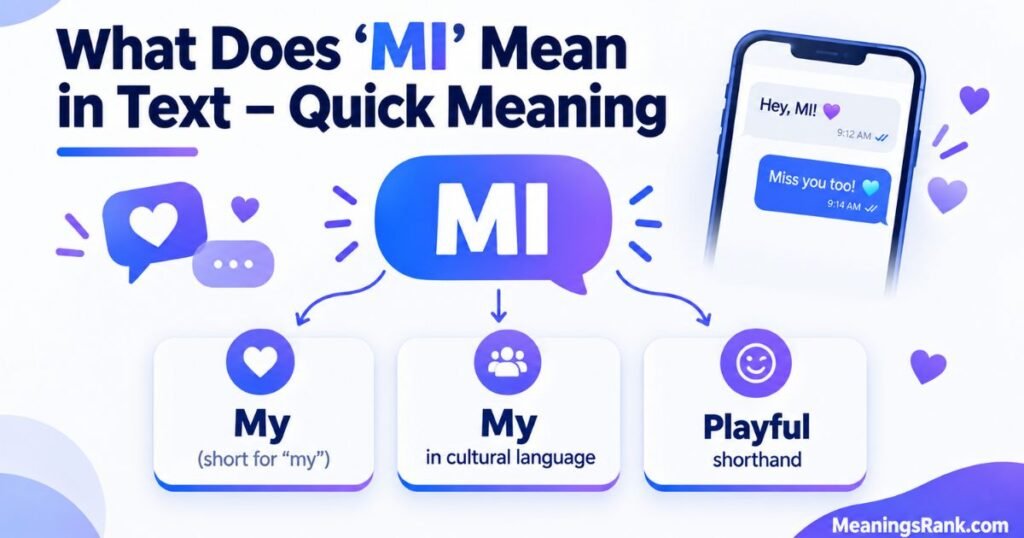 What Does MI Mean in Text - Quick Meaning