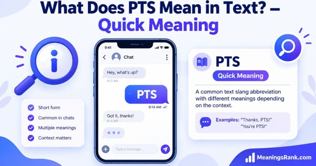 What Does PTS Mean in Text – Quick Meaning