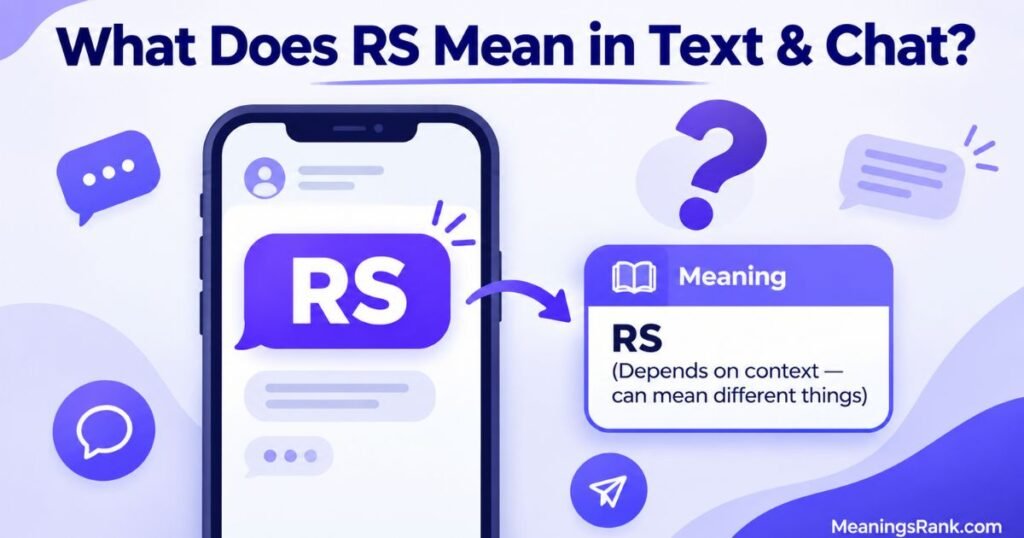 What Does RS Mean in Text & Chat