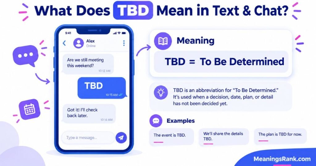 What Does TBD Mean in Text & Chat