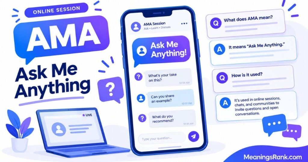 AMA Meaning on Social Media and Online Platforms