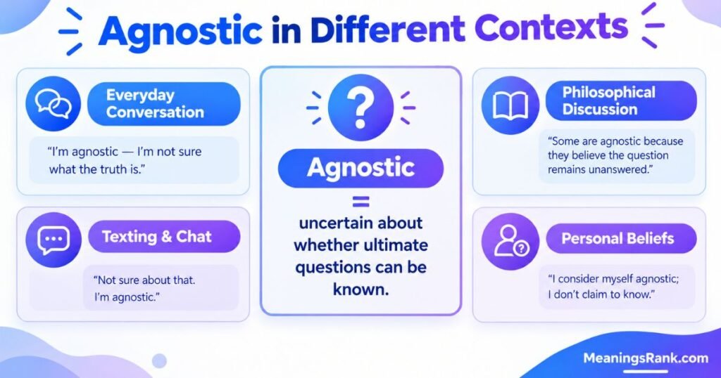 Agnostic in Different Contexts