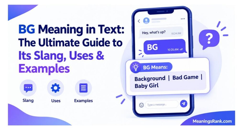 BG Meaning in Text