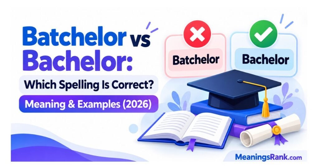 Batchelor vs Bachelor: Which Spelling Is Correct? Meaning & Examples (2026)