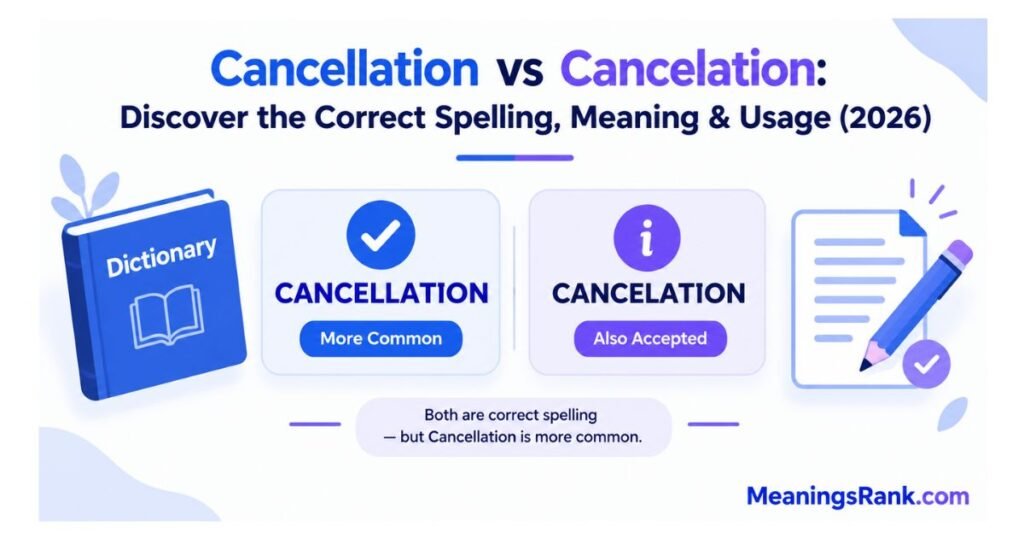 Cancellation vs Cancelation