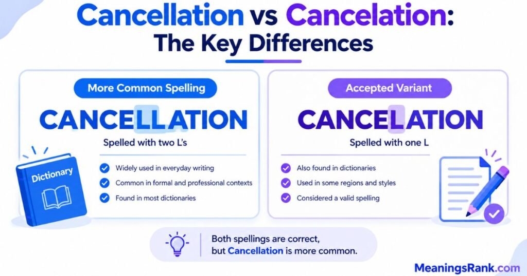 Cancellation vs Cancelation The Key Differences