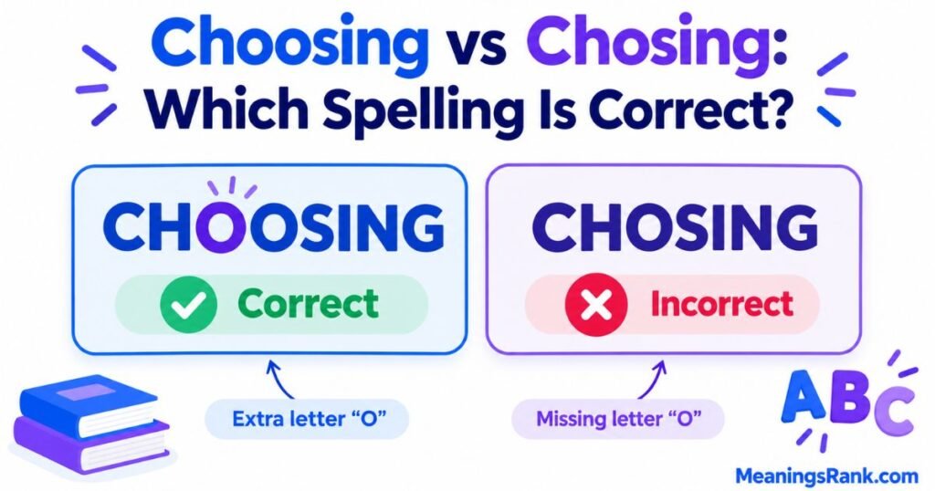 Choosing vs Chosing Which Spelling Is Correct