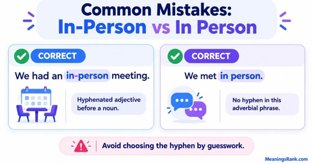 Common Mistakes  In-Person vs In Person