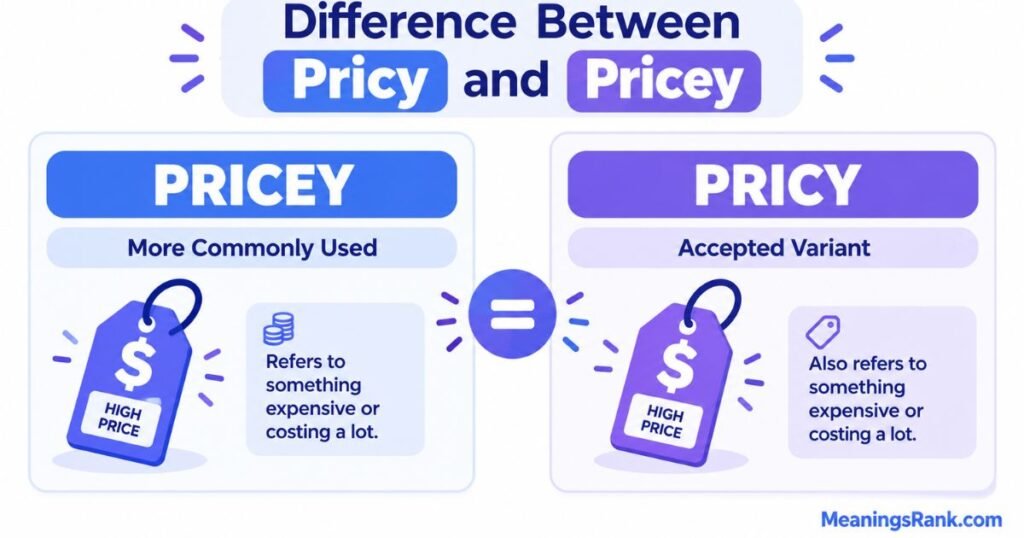 Difference Between Pricy and Pricey