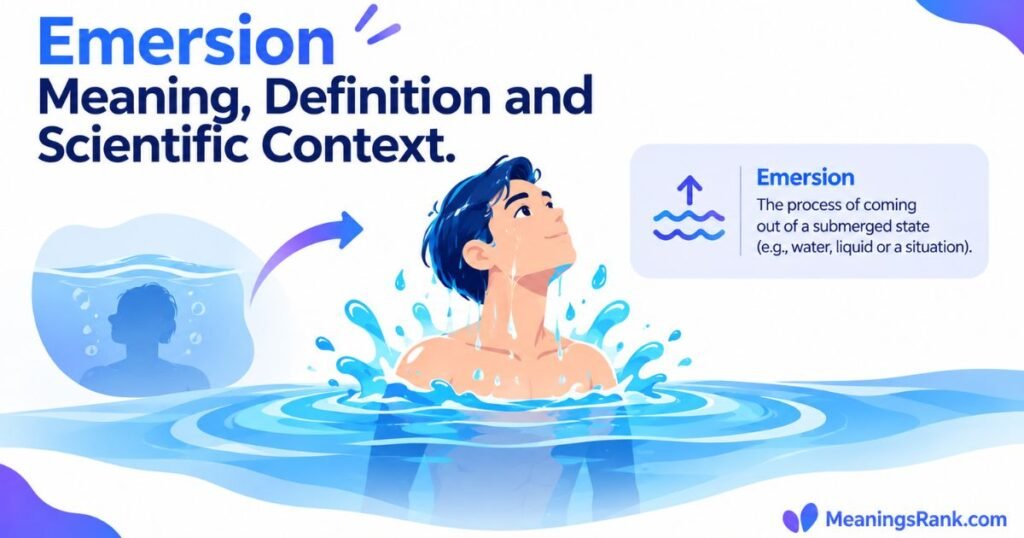 Emersion Meaning, Definition and Scientific Context