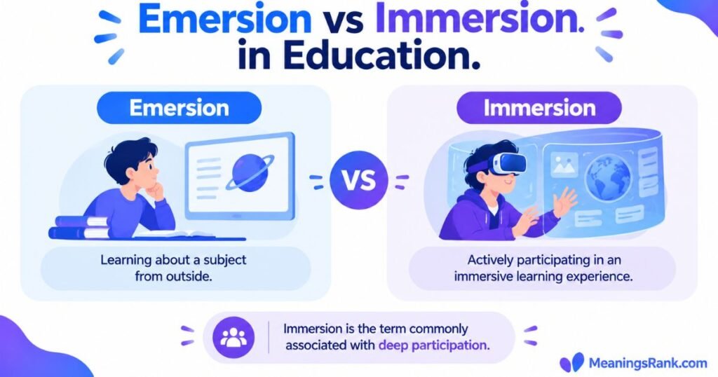 Emersion vs Immersion in Education