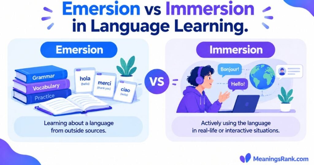 Emersion vs Immersion in Language Learning