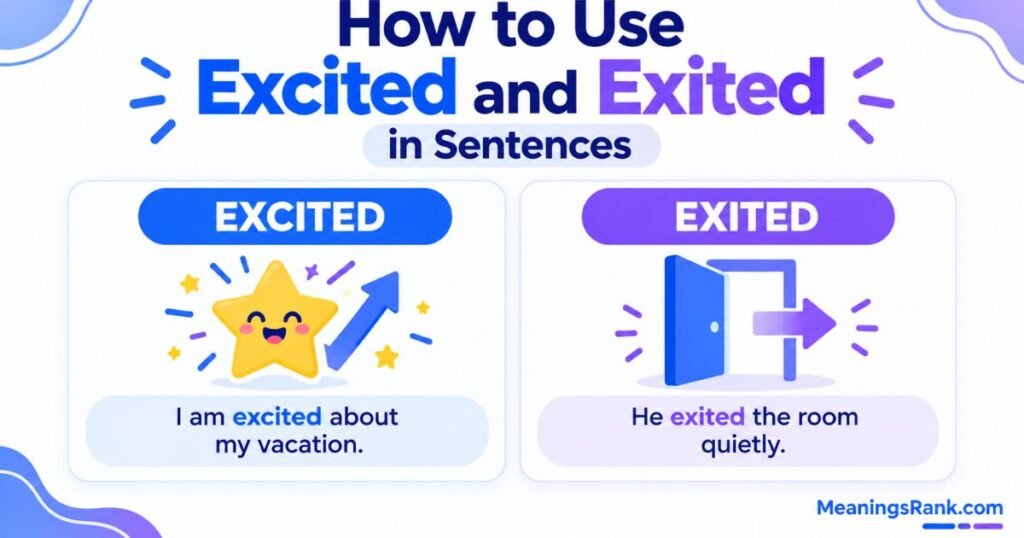 How to Use Excited and Exited in Sentences