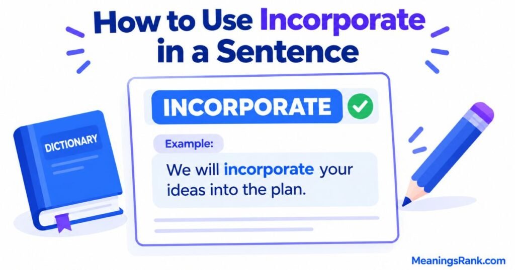 How to Use Incorporate in a Sentence